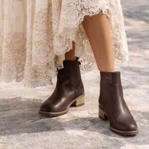 Ecco Sartorelle 25  Brown Side Zipper Ankle Boot Size 7 (EU 38)